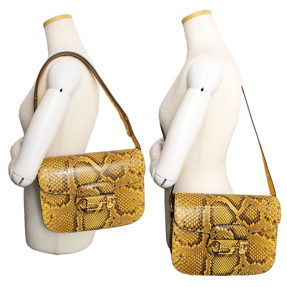 Gucci Python Horsebit 1955 Small Leather Shoulder… - image 8